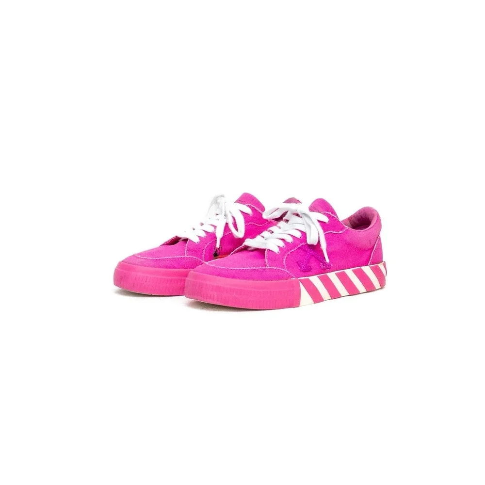 Off-White Womens Vulcanized Low Top Sneakers Pink/White‎ – US 8  – Virgil Abloh